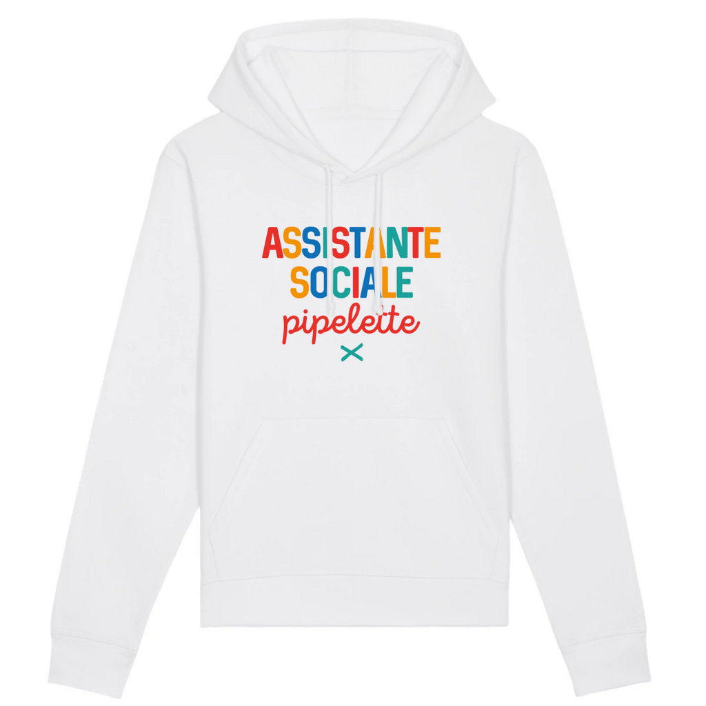 Assistante sociale pipelette - Blanc