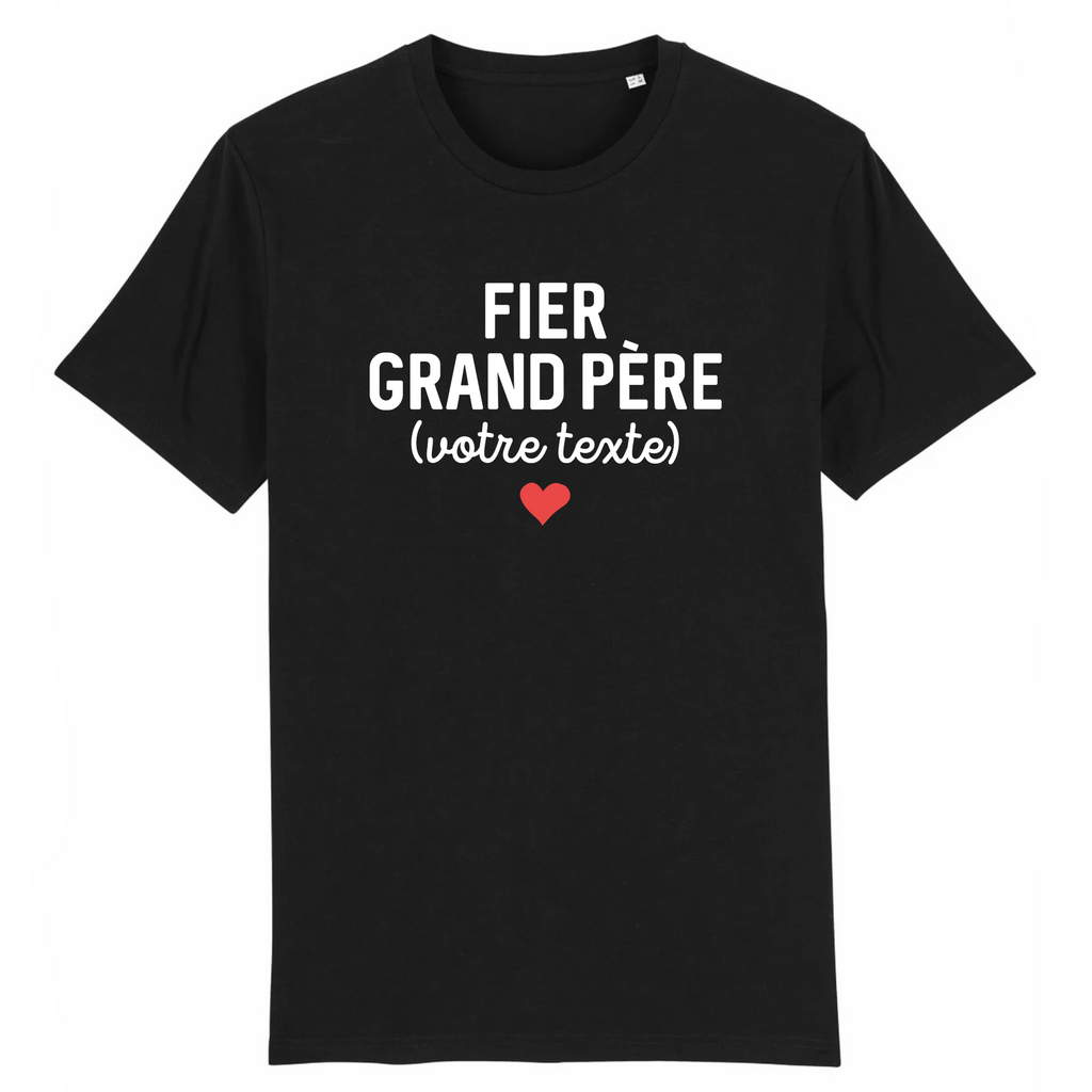 Fier grand père (votre texte) - À Personnaliser - Noir